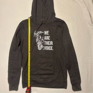 Pit Bull Sweatshirt “We are their voice” Soft Heather Grey Women’s XS Hoodie New